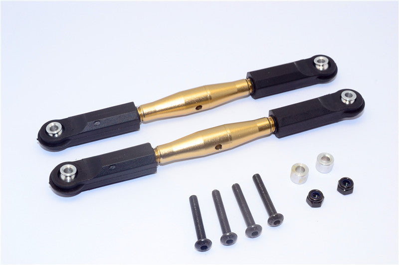 Axial Yeti XL Monster Buggy Aluminum Front Upper Tie Rod With Plastic Ends - 1Pr Set Titanium