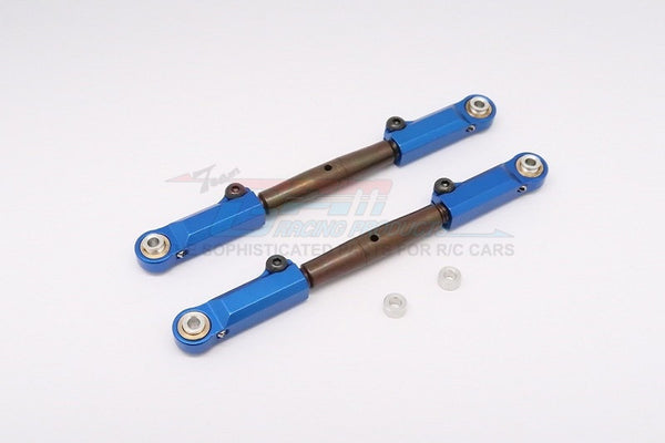 Axial Yeti XL Monster Buggy Spring Steel Front Upper Tie Rod With Aluminum Ends - 1Pr Set Blue