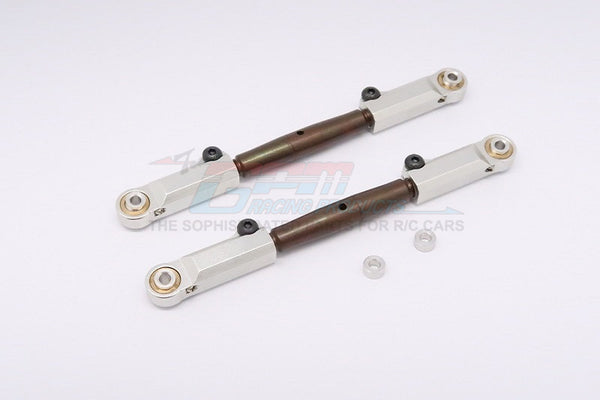 Axial Yeti XL Monster Buggy Spring Steel Front Upper Tie Rod With Aluminum Ends - 1Pr Set Silver