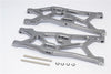 Axial Yeti XL Monster Buggy Aluminum Front Lower Suspension Arm - 1Pr Set Gray Silver