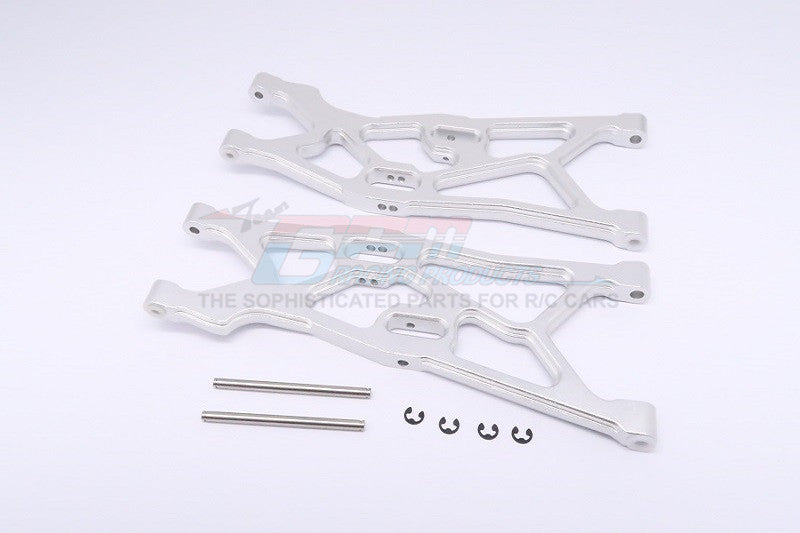 Axial Yeti XL Monster Buggy Aluminum Front Lower Suspension Arm - 1Pr Set Silver
