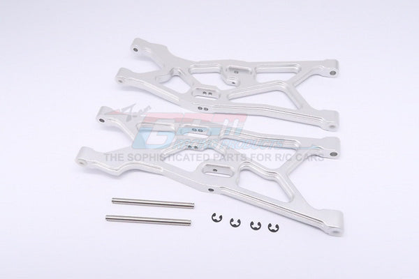 Axial Yeti XL Monster Buggy Aluminum Front Lower Suspension Arm - 1Pr Set Silver