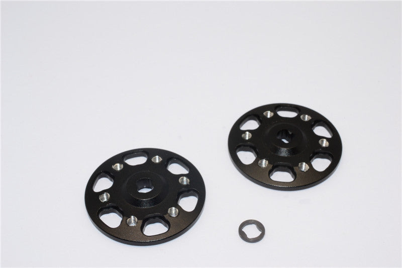 Axial Yeti & Yeti XL Aluminum Spur Gear Adapter - 2Pcs Set Black