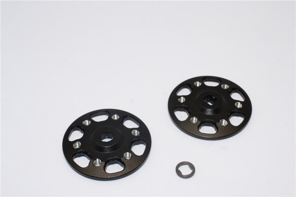 Axial Yeti & Yeti XL Aluminum Spur Gear Adapter - 2Pcs Set Black