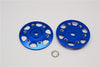 Axial Yeti & Yeti XL Aluminum Spur Gear Adapter - 2Pcs Set Blue
