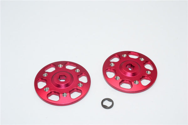 Axial Yeti & Yeti XL Aluminum Spur Gear Adapter - 2Pcs Set Red