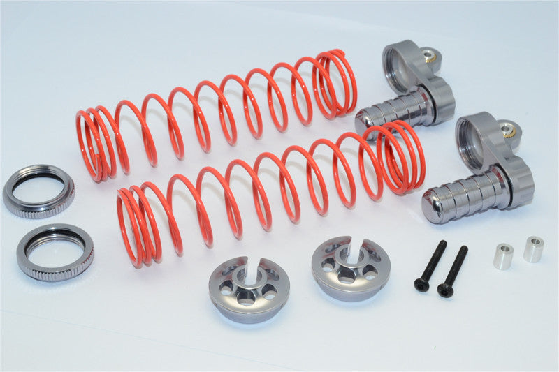 Axial Yeti XL Monster Buggy Aluminum Front/Rear Adjustable L-Shape Damper Components - 1 Set Gray Silver