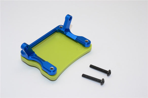 Axial Yeti XL Monster Buggy Aluminum + Plastic Rear Axle Protector Mount (Middle) - 1 Set Blue