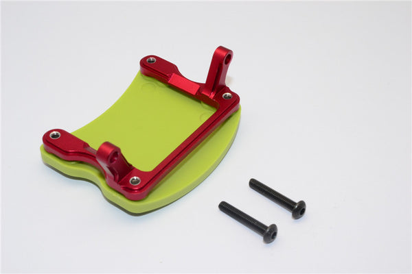 Axial Yeti XL Monster Buggy Aluminum + Plastic Rear Axle Protector Mount (Middle) - 1 Set Red