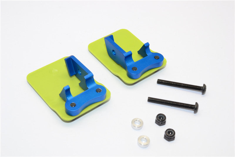 Axial Yeti XL Monster Buggy Aluminum+Plastic Rear Axle Protector Mount (L&R) - 2Pcs Set Blue