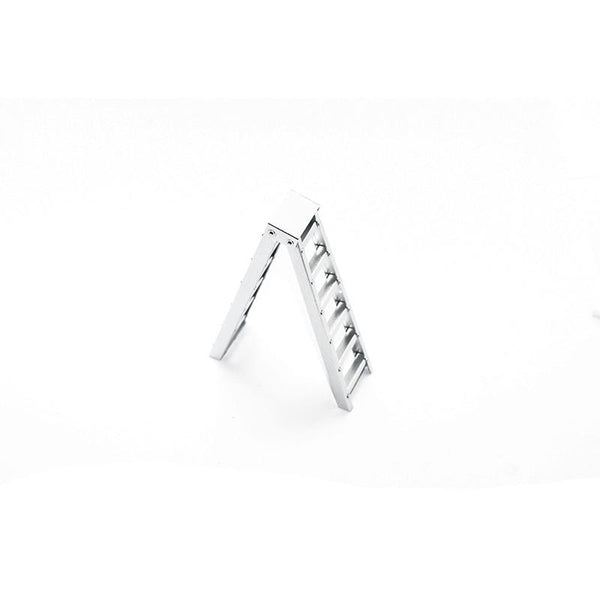R/C Scale Accessories : Aluminum Simulation Short Step Ladder For 1:10 Crawlers - 1Pc Silver