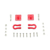 R/C Scale Accessories : Simulation Aluminum Tow Recovery Point Set For 1:10 Crawlers - 1Pr Set Red