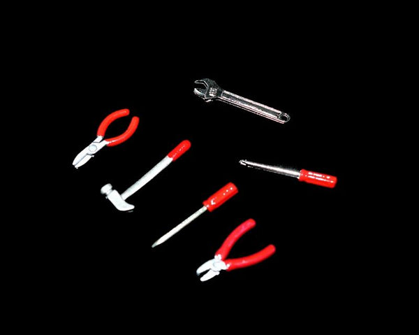 R/C Scale Accessories : Simulation Metal Tools For 1:10 Crawlers - 6Pc Set