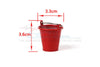R/C Scale Accessories : Metal Water Bucket (Small) For 1:10 Crawlers - 1Pc Red