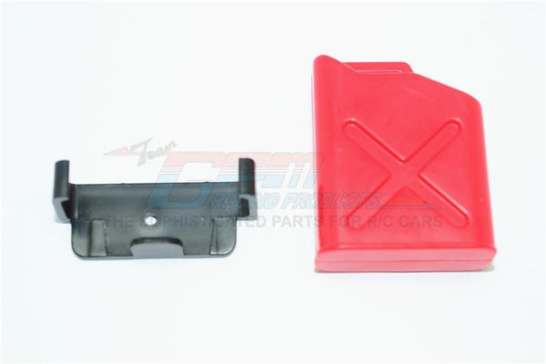R/C Scale Accessories : Simulation Plastic Oil Tank For Crawlers (X Pattern) For 1:10 Crawlers - 2Pc Set Red