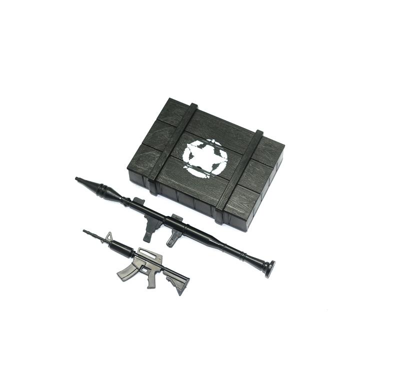 R/C Scale Accessories : Simulation Weapon Box +Weapons For 1:10 Crawlers - 1 Set 