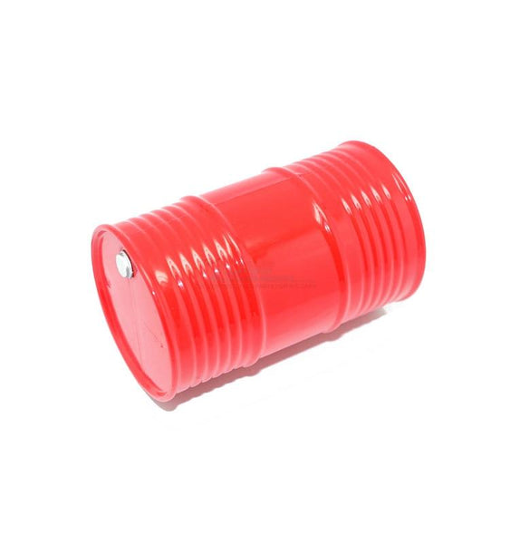 R/C Scale Accessories : Plastic Oil Barrel For For 1:10 Crawlers - 1Pc Set Red