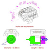 R/C Scale Accessories : V8 5.0 Engine Radiator (With Cooling Fan) 3S Version for 1:10 Crawlers - 1 Set