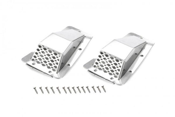 R/C Scale Accessories : Metal Fender Vent (Style A) For Traxxas TRX-4 Land Rover Defender D90 D110 - 1Pr Set Silver