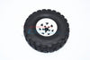 R/C Scale Accessories : Aluminum Wheel 1.9" For 1:10 Crawlers  - 2Pc Set Gray Silver