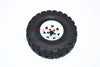 R/C Scale Accessories : Aluminum Wheel 1.9" For 1:10 Crawlers  - 2Pc Set Black