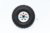 R/C Scale Accessories : Aluminum Wheel 1.9" For 1:10 Crawlers  - 2Pc Set Black