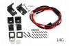 R/C Scale Accessories : Spotlight For 1:10 Crawlers (Style C) - 42Pc Set Black