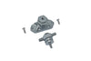 Aluminum Spare Tire Support Mount + Spare Tire Locking For 1:10 R/C Crawlers - 2Pc Set Gray Silver