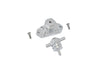 Aluminum Spare Tire Support Mount + Spare Tire Locking For 1:10 R/C Crawlers - 2Pc Set Silver