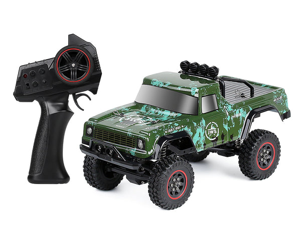 2.4G 1:18 Scale RTR RC Rock Crawler Car Off Road Climbing RC Vehicle Truck Remote Control Pickup RC Car Toy - 1 Set Green