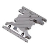 Metal Double Speed Transmission Mount Gearbox Holder for 1/10 RC Crawler Axial SCX10 II UMG10 4WD AXI90075 - 1 Set Grey Silver
