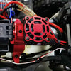 Aluminum Alloy Motor Mount Heat Sink with Cooling Fan for 1/10 RC Crawler Car TRAXXAS TRX-4 #8290 - 1 Set Red