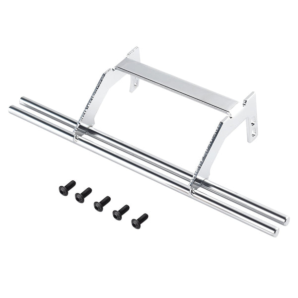 RC Car Metal Rear Bumper for 1:10 RC Crawler Traxxas TRX4 G500 TRX6 G63 6X6 Upgrade Parts - Silver