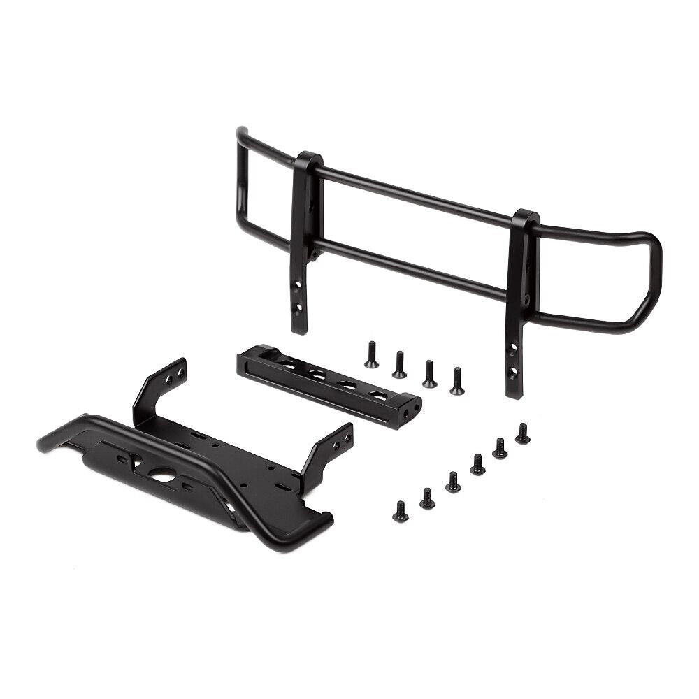 RC Car Metal Front Bumper for 1:10 RC Crawler Traxxas TRX4 G500 TRX6 G63 6X6 Upgrade Parts - Black
