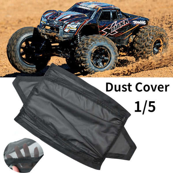 Zipper-type Chassis Dust Dirt Waterproof Net Cover for 1/5 Traxxas X MAXX 77076-4 RC Car - 1 Set Black