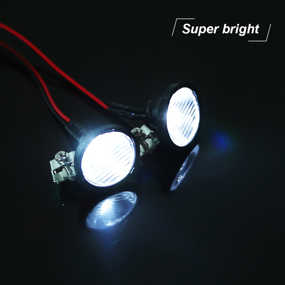 RC Car Round LED Lights Headlights Spotlight for 1/10 RC