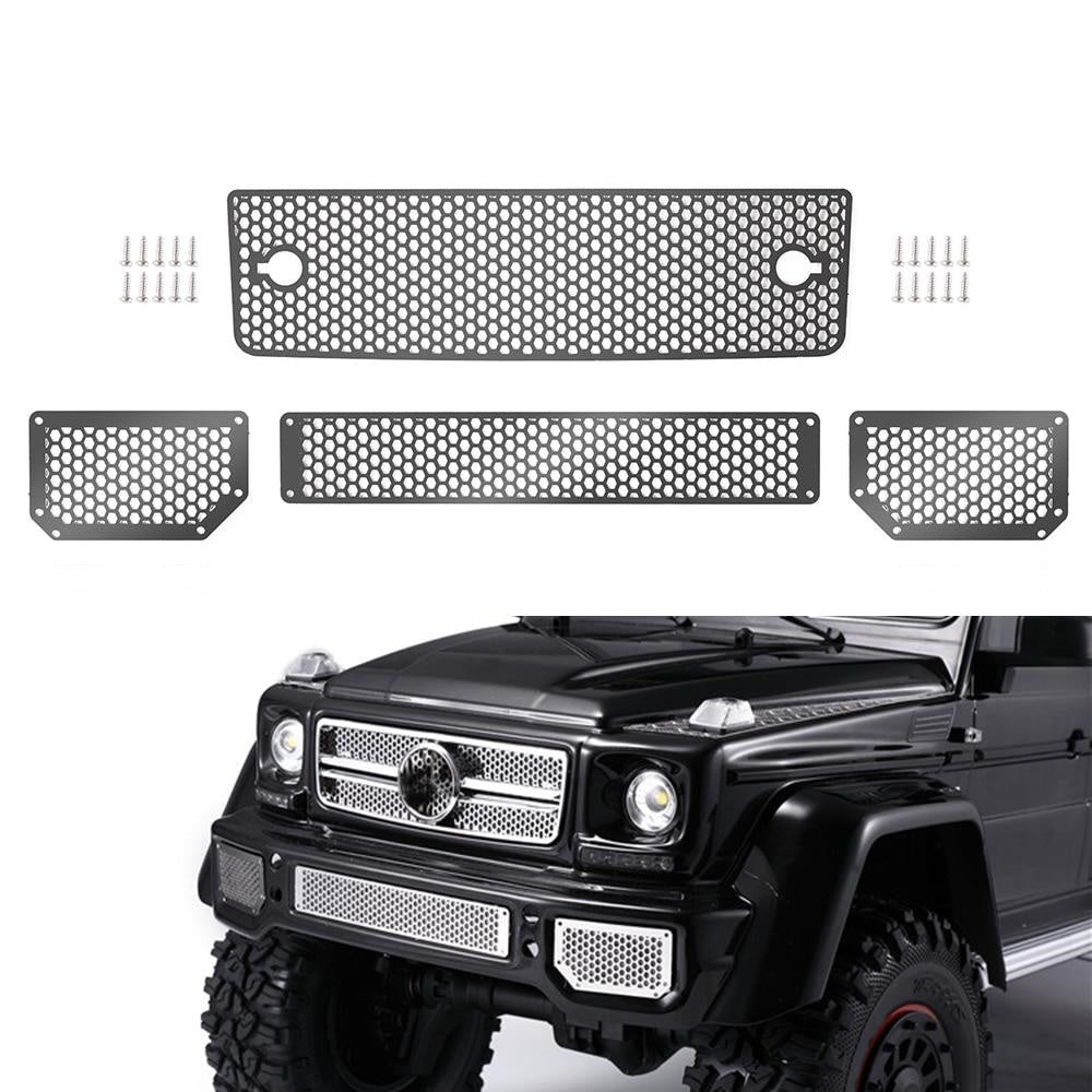 Front Metal Grille Upgrade Decoration Parts for 1:10 RC Crawler Traxxas TRX4 G500 TRX6 G63 - 1 Set