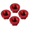 Aluminium 17MM Hex Wheel Nut Center Cap for 1:8 Off-road RC Car Monster Truck Traxxas X-Maxx SUMMIT  E-REVO - 4Pc Red