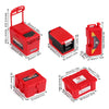 Plastic Simulation Fishing Box Medical Chest Tool Case for 1:10 RC Crawler Car Traxxas TRX4 TRX6 Axial SCX10 90046 - 5Pc Set Red