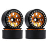 Metal 1.9 Beadlock 8 Round Hole Wheel Hub Rim for 1/10 RC Crawler Axial SCX10 90046 AXI03007 Traxxas TRX4 RedCat D90 - 4Pc Set Gold