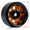 Metal 1.9 Beadlock 8 Round Hole Wheel Hub Rim for 1/10 RC Crawler Axial SCX10 90046 AXI03007 Traxxas TRX4 RedCat D90 - 4Pc Set Gold
