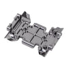 RC Car Aluminum Alloy Gearbox Mount Transmission Skid Plate for 1:10 RC Crawler Axial SCX10 III AXI03007 -1Pc Set Grey