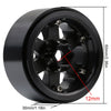 Aluminum Alloy 2.0inch Beadlock Wheel Rims fit 1.9inch Tires for 1/10 RC Crawler Axial SCX10 90046  Traxxas TRX4 D90 - 4Pc Black