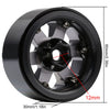 Aluminum Alloy 2.0inch Beadlock Wheel Rims fit 1.9inch Tires for 1/10 RC Crawler Axial SCX10 90046  Traxxas TRX4 D90 - 4Pc Grey