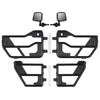 RC Car Plastic Tube Doors & Rearview Mirror For 1:10 RC Crawler Car Axial SCX10 90046 Jeep Wrangler Hard Body Shell - 1 Set Black