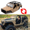 RC Car Plastic Tube Doors & Rearview Mirror For 1:10 RC Crawler Car Axial SCX10 90046 Jeep Wrangler Hard Body Shell - 1 Set Black