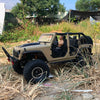 RC Car Plastic Tube Doors & Rearview Mirror For 1:10 RC Crawler Car Axial SCX10 90046 Jeep Wrangler Hard Body Shell - 1 Set Black