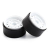 Metal 1.9" Beadlock 12-Holes Wheel Rim Hub for 1/10 RC Crawler Car Axial SCX10 90046 D90 Traxxas TRX-4 - 4Pc White