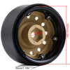 Metal 1.9" Beadlock 12-Holes Wheel Rim Hub for 1/10 RC Crawler Car Axial SCX10 90046 D90 Traxxas TRX-4 - 4Pc Brown