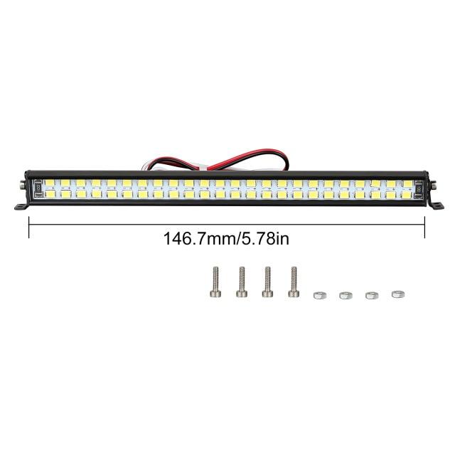 RC Car Bright Light Bar 147mm for 1/10 RC Crawler Car Axial SCX10 90046 Traxxas TRX-4 TAMIYA CC01 D90 Redcat - 1Pc Set